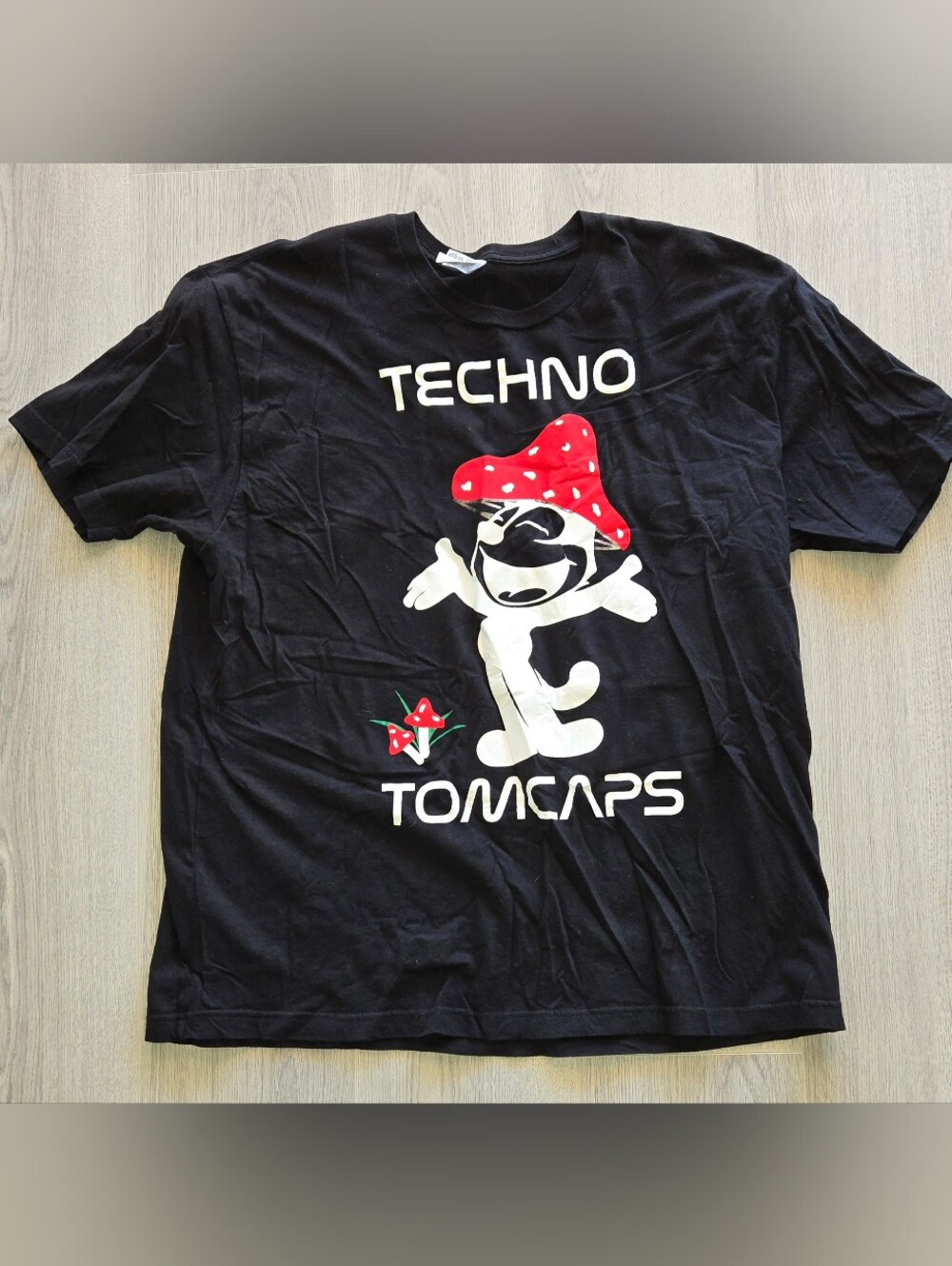 1 of 1 Techno Tomcaps Custom Psychedelic Mushroom Graphic Tee XXL